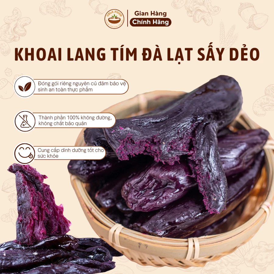 Làm sao để chọn khoai lang tím sấy dẻo không đường thật ngon và tốt cho sức khỏe?