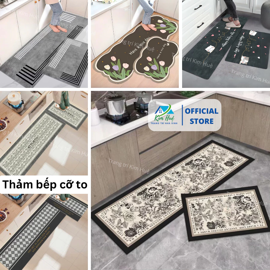 Mua thảm bếp cỡ to như thế nào để không trượt ngã và làm sạch dễ dàng?