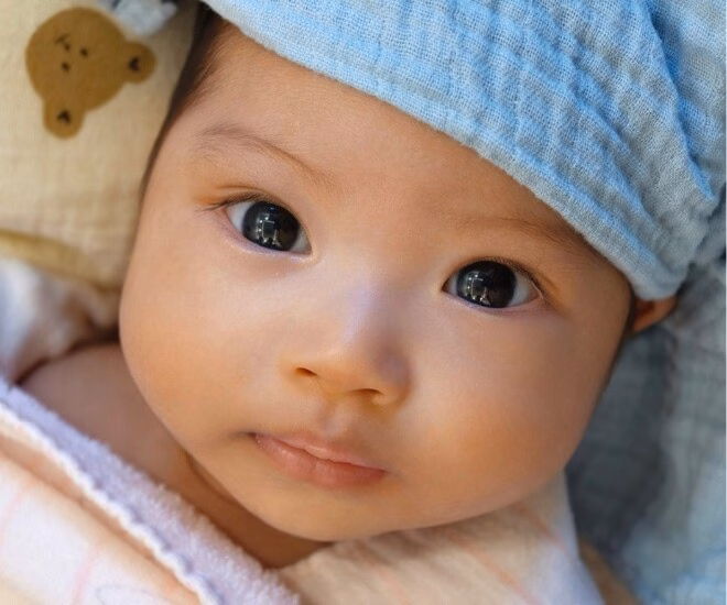 Gương mặt b&eacute; Harley giống b&uacute;p b&ecirc;