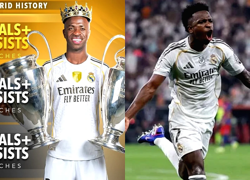 Vinicius Jr tỏa sáng tại El Clasico: Bằng kỷ lục cùng Ronaldo, Benzema nhưng Real vẫn thua