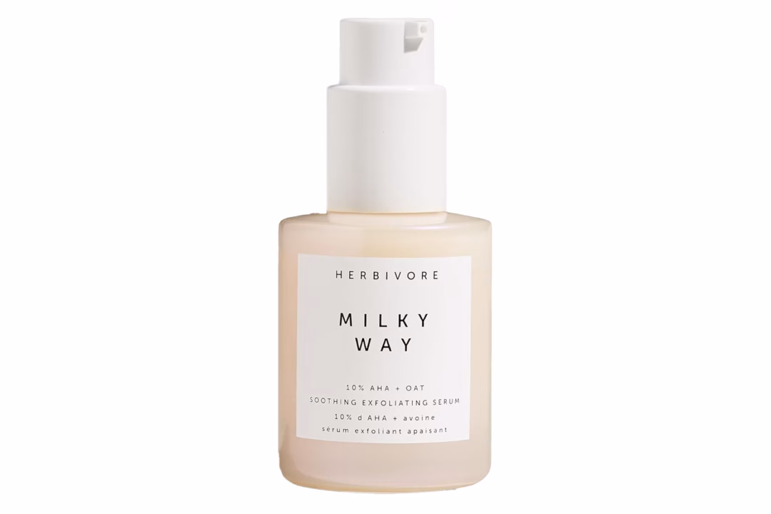 Dầu mặt Emerald giảm 25% trên Amazon, có thực sự đặc biệt? Herbivore Milky Way 10% AHA + Oat Soothing Exfoliating Serum