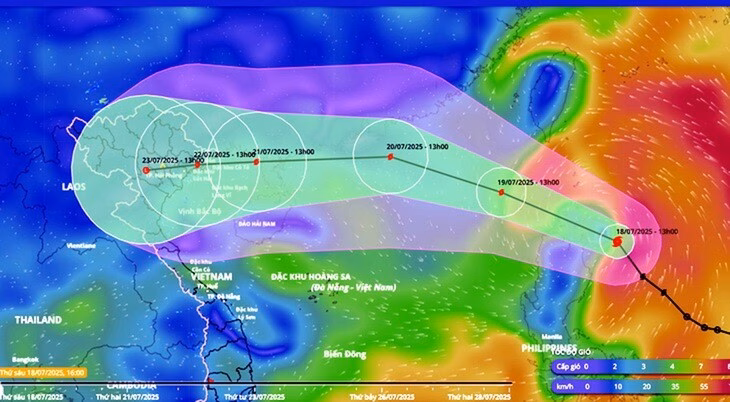 Bão Wipha sắp vào Biển Đông, cảnh báo mưa lớn ở Bắc Bộ và Trung Bộ