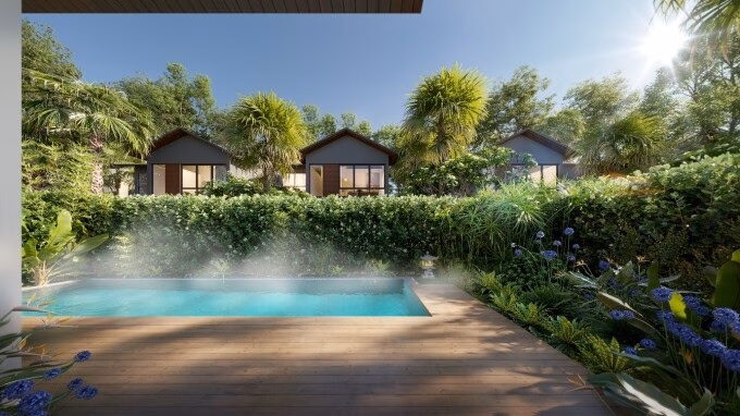 Lượng du khách đổ về Lynn Times Thanh Thủy trải nghiệm tắm khoáng nóng. Ảnh: MSH Group