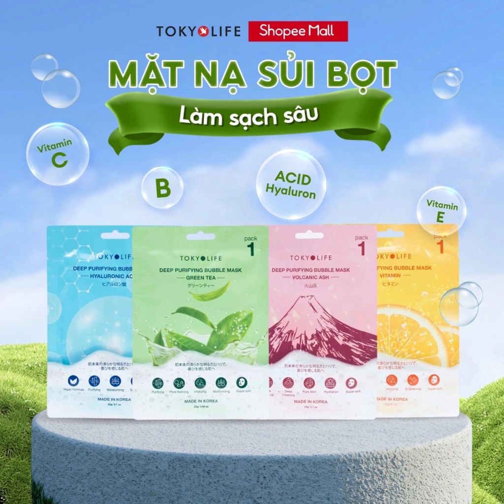 Mặt Nạ Sủi Bọt TOKYOLIFE: Giải Pháp Cho Lỗ Chân Lông Thông Thoáng Và Da Căng Mịn Không Thể Bỏ Lỡ