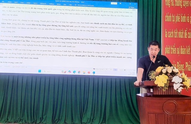 Leaw Wee Ming - Tổng gi&aacute;m đốc VSIP Cần Thơ k&ecirc;u gọi đầu tư hạ tầng