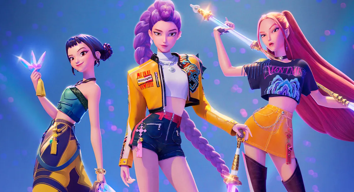 HUNTR/X, nhóm nhạc nữ trong “Thợ săn quỷ K-pop” (Ảnh: Netflix.)