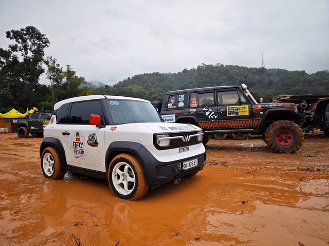 VinFast VF 3 trong rừng gi&agrave; tại RFC 2024