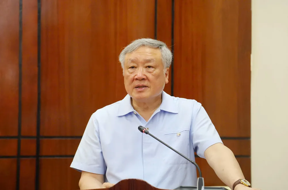 Phó Thủ tướng Nguyễn Hòa Bình phát biểu tại cuộc họp.