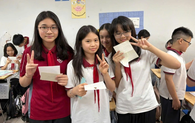 Học sinh trường THCS Ngoại ngữ