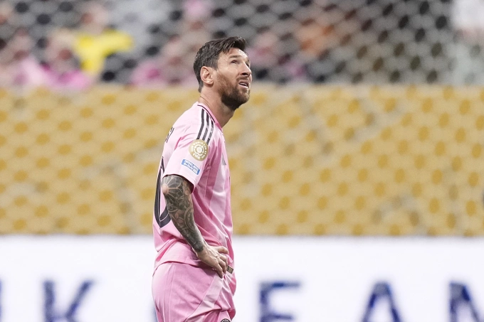 Messi trong trận Inter Miami thua PSG Messi trong trận Inter Miami thua PSG ở vòng1/8 FIFA Club World Cup2025 trên sân Mercedes-Benz ngày29/6/2025 tại Atlanta, Georgia, Mỹ.