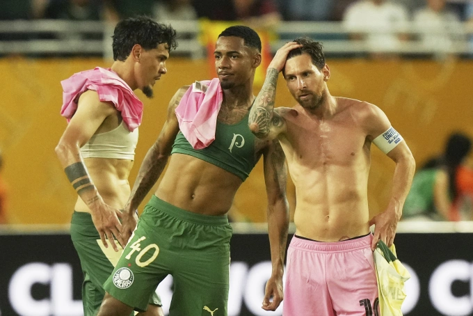 Messi thất vọng sau trận hòa Messi thất vọng sau khi Inter Miami bị Palmeiras cầm hòa