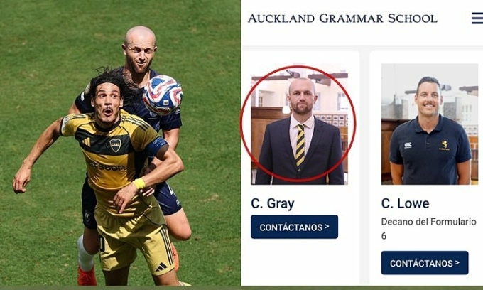 Gray trong trận đấu với Boca Juniors