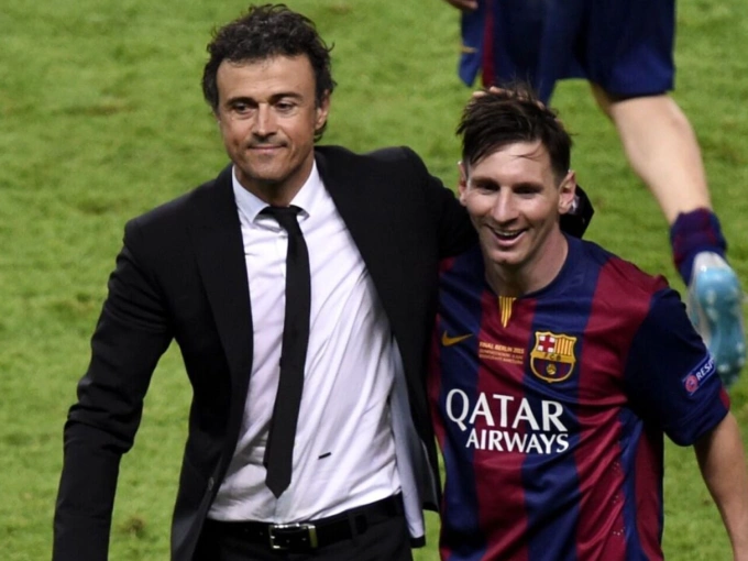 HLV Luis Enrique và Lionel Messi HLV Luis Enrique và Lionel Messi thời còn cùng phụng sự Barca
