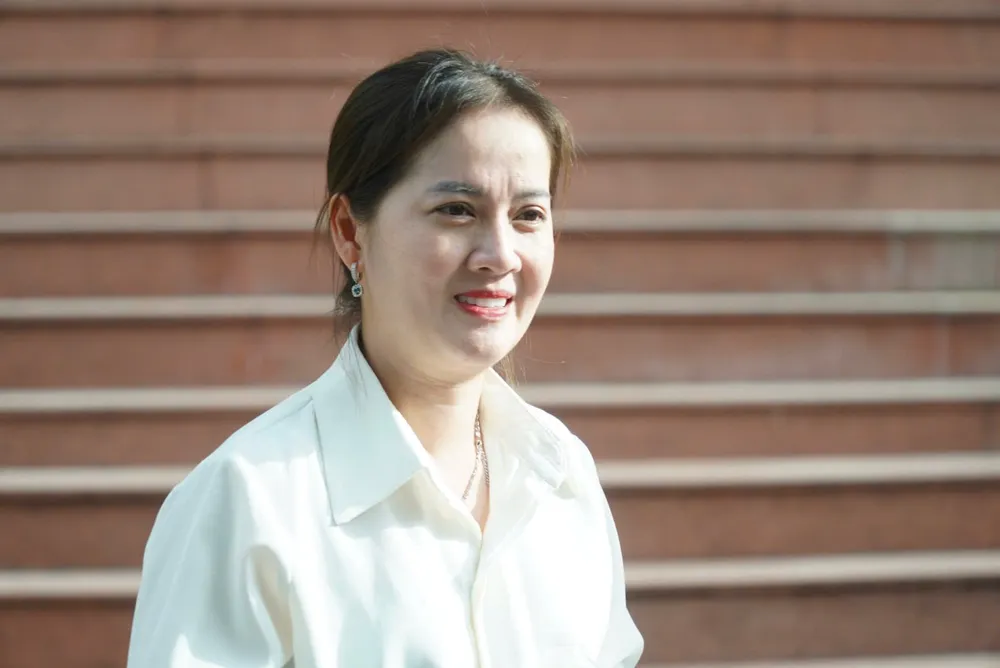 Bà Võ Thị Hồng Loan tại tòa phúc thẩm Bà Võ Thị Hồng Loan tại tòa phúc thẩm