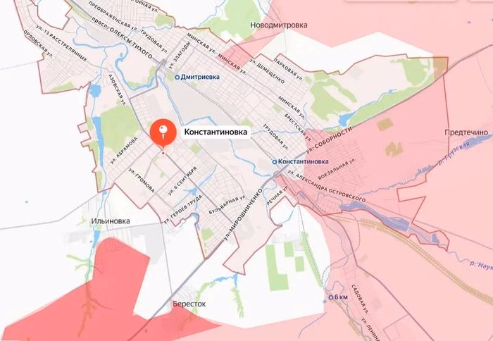 Qu&acirc;n Nga chiếm 18 km&sup2; ở Kostiantynivka, l&agrave;ng Berestok v&agrave; Ilyinovka &ndash; 11/01/2026