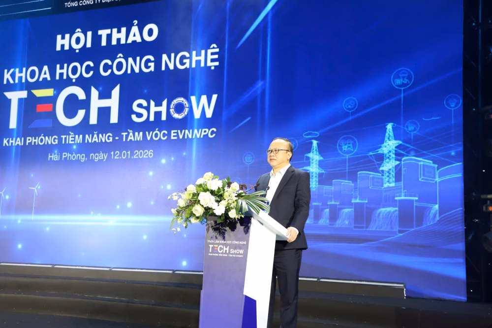 Ph&oacute; Tổng Gi&aacute;m đốc EVNNPC Vũ Anh Phương tại buổi bế mạc