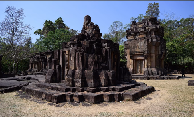 Đền Preah Vihear – Nóng trong tơ đồ Thái – Campuchia Các tòa tháp trong đền Ta Muen Thom trong ảnh chụp ngày 5/3. Ảnh: Reuters
