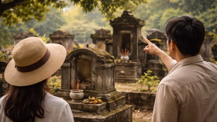 Chỉ trỏ thể hiện h&agrave;nh động kh&ocirc;ng ph&ugrave; hợp nơi c&otilde;i &acirc;m tĩnh tại