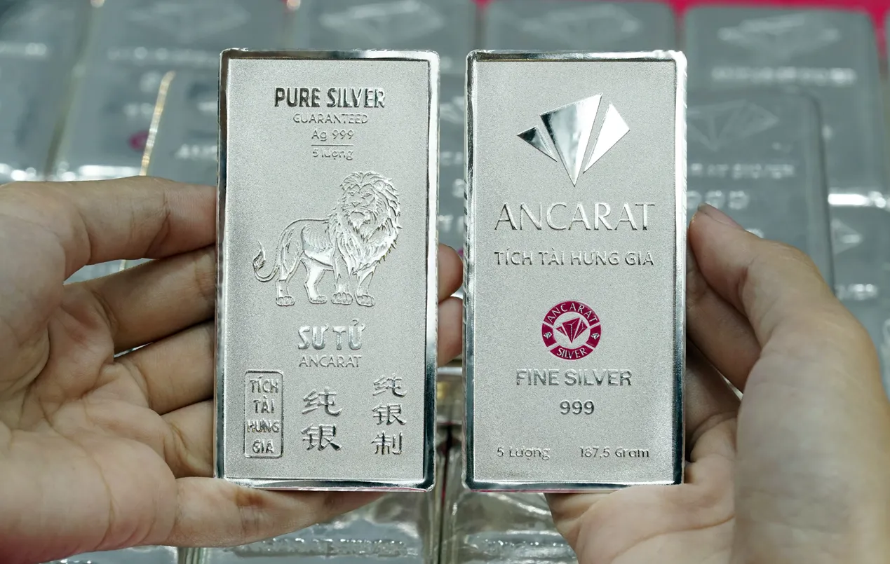 Biểu đồ gi&aacute; bạc ng&agrave;y 16/1/2026, giảm mạnh tại Ancarat
