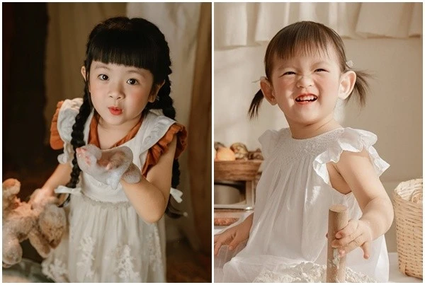 Hai con gái của Trương Mỹ Nhân - Phí Ngọc Hưng ngày càng xinh xắn