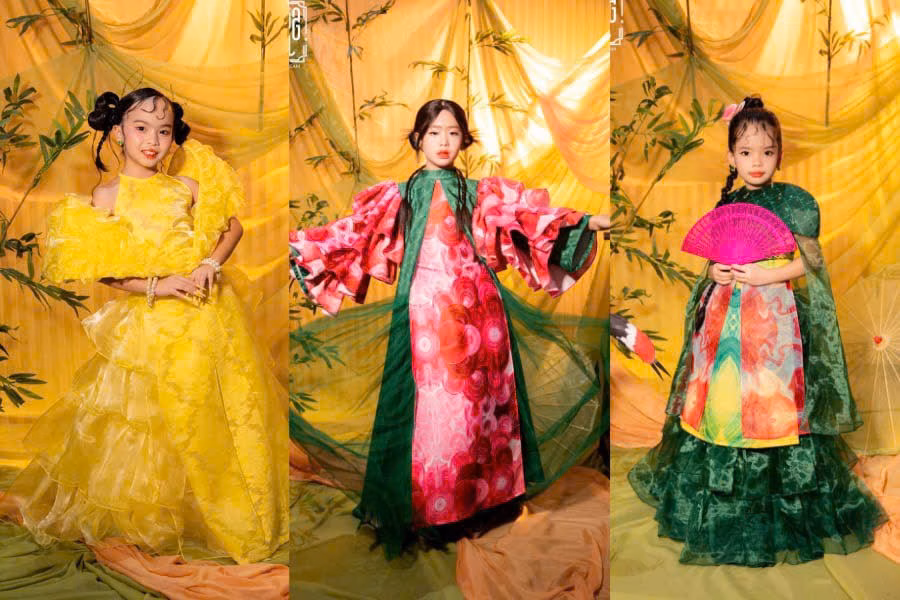 Mẫu nhí trong BST 'Hoa Mộng - Thanh Vân' Mẫu nhí trong BST 'Hoa Mộng - Thanh Vân'