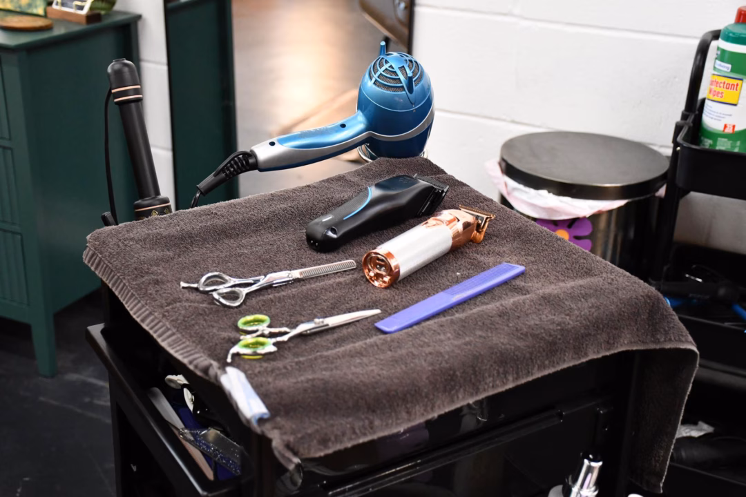 With practical exam contracts canceled and only three staff members proctoring tests, cosmetology and barbering tools await use at one of Mississippi’s 64 training sites. Photo by RHCJC News