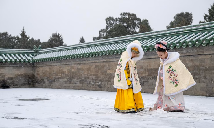 Trường Lang trong bối cảnh tuyết trắng Trường Lang phủ tuyết