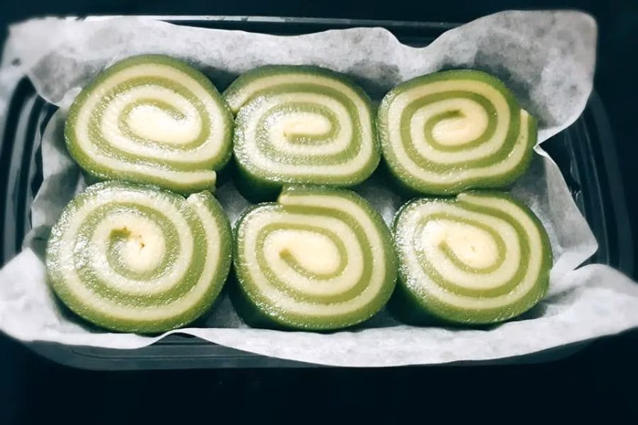 Thành phẩm bánh da lợn cuộn