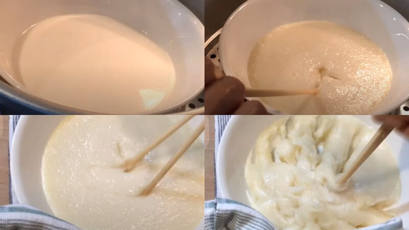 Làm vỏ bánh Nhào bột làm vỏ bánh Mochi nhân đậu đỏ
