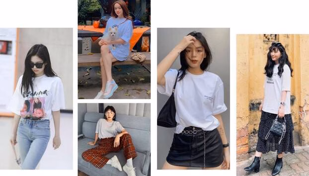 Áo thun trắng/đen trơn là một trong những món đồ basic image2