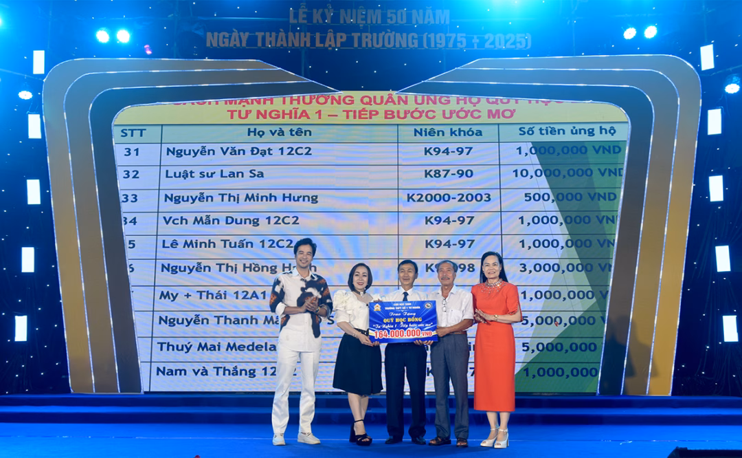 dem nhac 'thanh am thoi gian': ky niem 50 nam thanh lap truong thpt so 1 tu nghia - 15