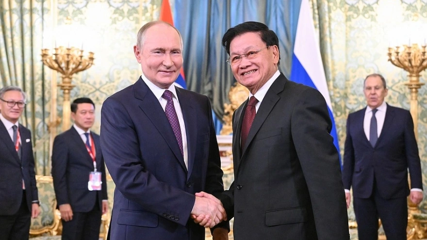 Tổng thống Putin: Quan hệ Nga - Lào đang phát triển nhanh chóng