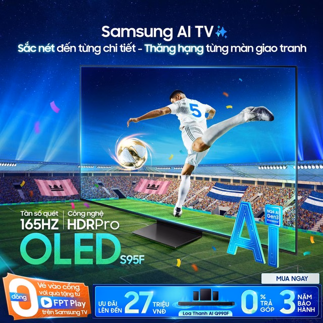 Ưu đãi cho TV Samsung OLED S95F Ưu đãi cho TV Samsung OLED S95F