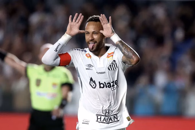 Neymar lập công, Santos thắng nghẹt thở đội đầu bảng Flamengo Neymar chưa từng đăng quang giải VĐQG Brazil