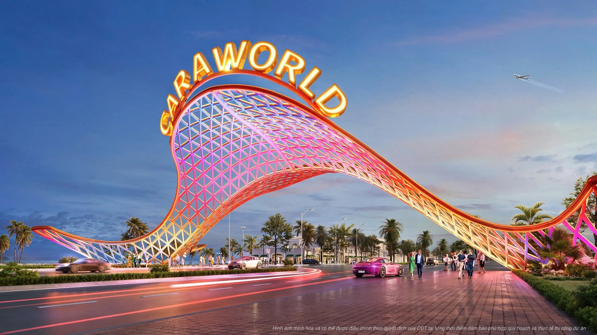 Cam Ranh sẽ tổ chức lễ hội Cara Festa 2025 tại Cara Beach Phối cảnh cổng chào CaraWorld - lời chào từ Cam Ranh ra thế giới.