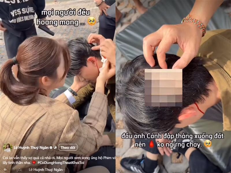 Thúy Ngân hốt hoảng khi Võ Cảnh chảy máu đầu- Ảnh 6.