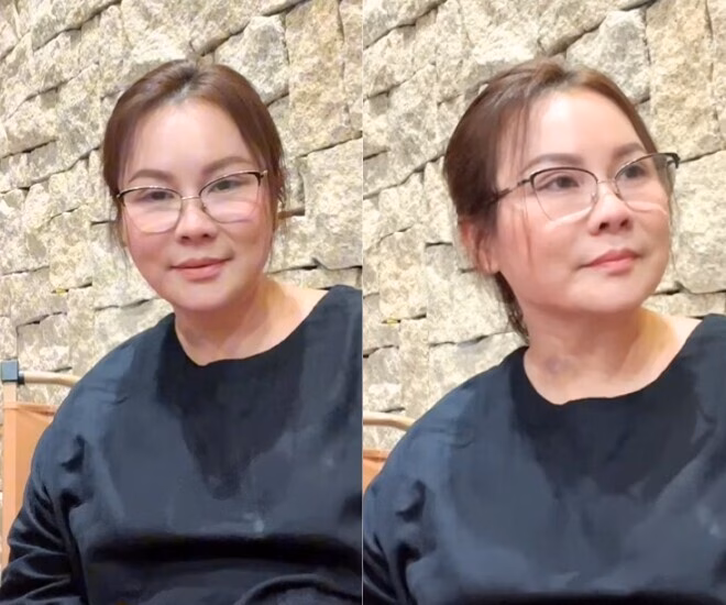 Ngọc Tiền thường đưa con trai đến cúng viếng bố ở chùa.