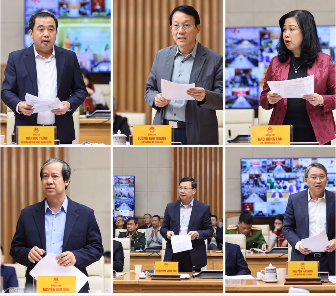 C&aacute;c đại biểu b&aacute;o c&aacute;o v&agrave; ph&aacute;t biểu tại phi&ecirc;n họp Ban chỉ đạo dữ liệu