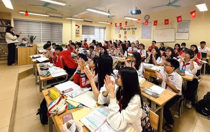 Tiết học tại Trường Trung học Cơ sở Chu Văn An