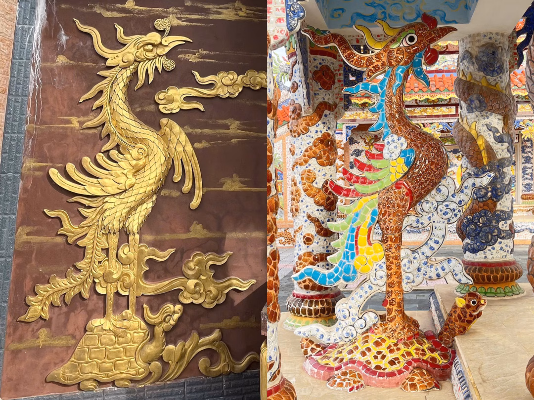 Những linh vật khảm sành sứ.