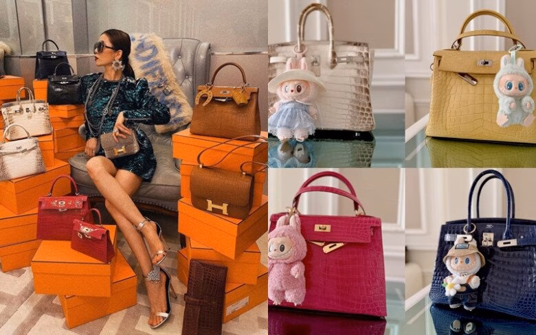 Lệ Quyên sở hữu kho túi hiệu đắt giá.