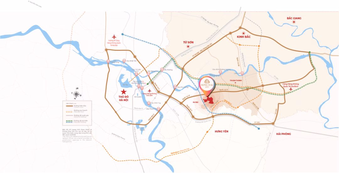 Thuộc “tọa độ” tâm điểm vùng thủ đô mở rộng, Hồng Hạc City còn được thừa hưởng động lực tăng trưởng từ sóng hạ tầng giao thông đang được tập trung triển khai mạnh mẽ.