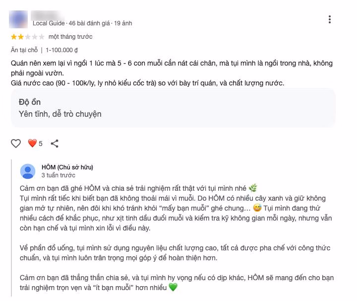 Quán cà phê của Dino Vũ bất ngờ vướng drama về thái độ