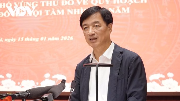 B&iacute; thư Th&agrave;nh ủy H&agrave; Nội Nguyễn Duy Ngọc ph&aacute;t biểu kết luận hội nghị