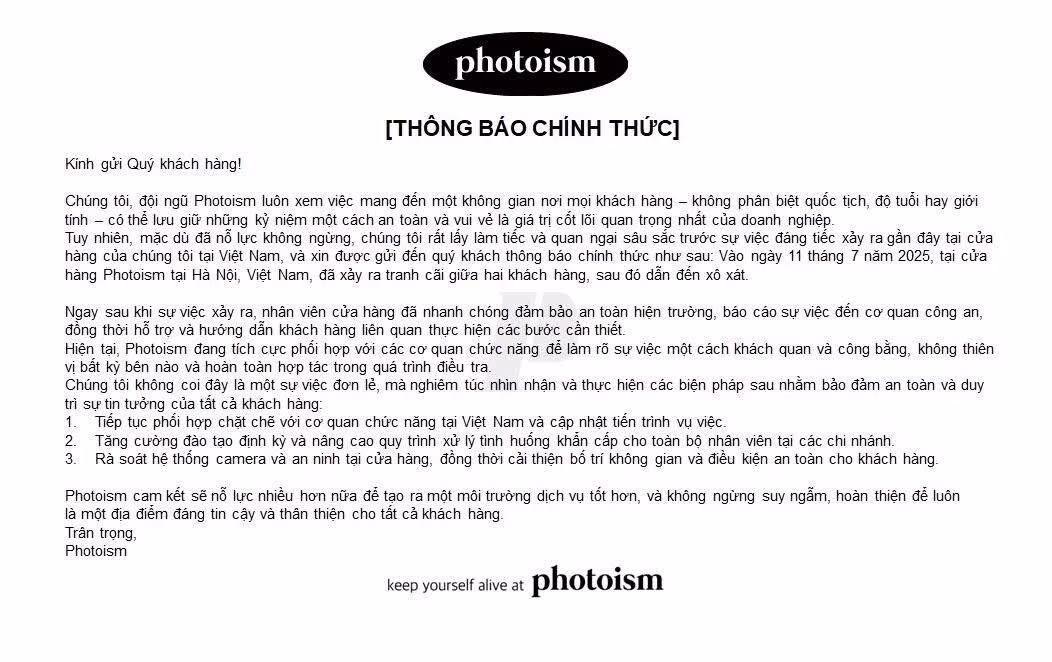 Tiệm photobooth ở Hà Nội xảy ra xô xát giữa khách hàng và nhân viên (Ảnh: Team News)