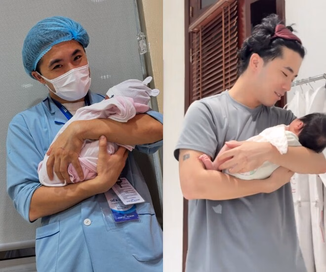 Con rể Xuân Hinh được khen khi chăm vợ con chu đáo.