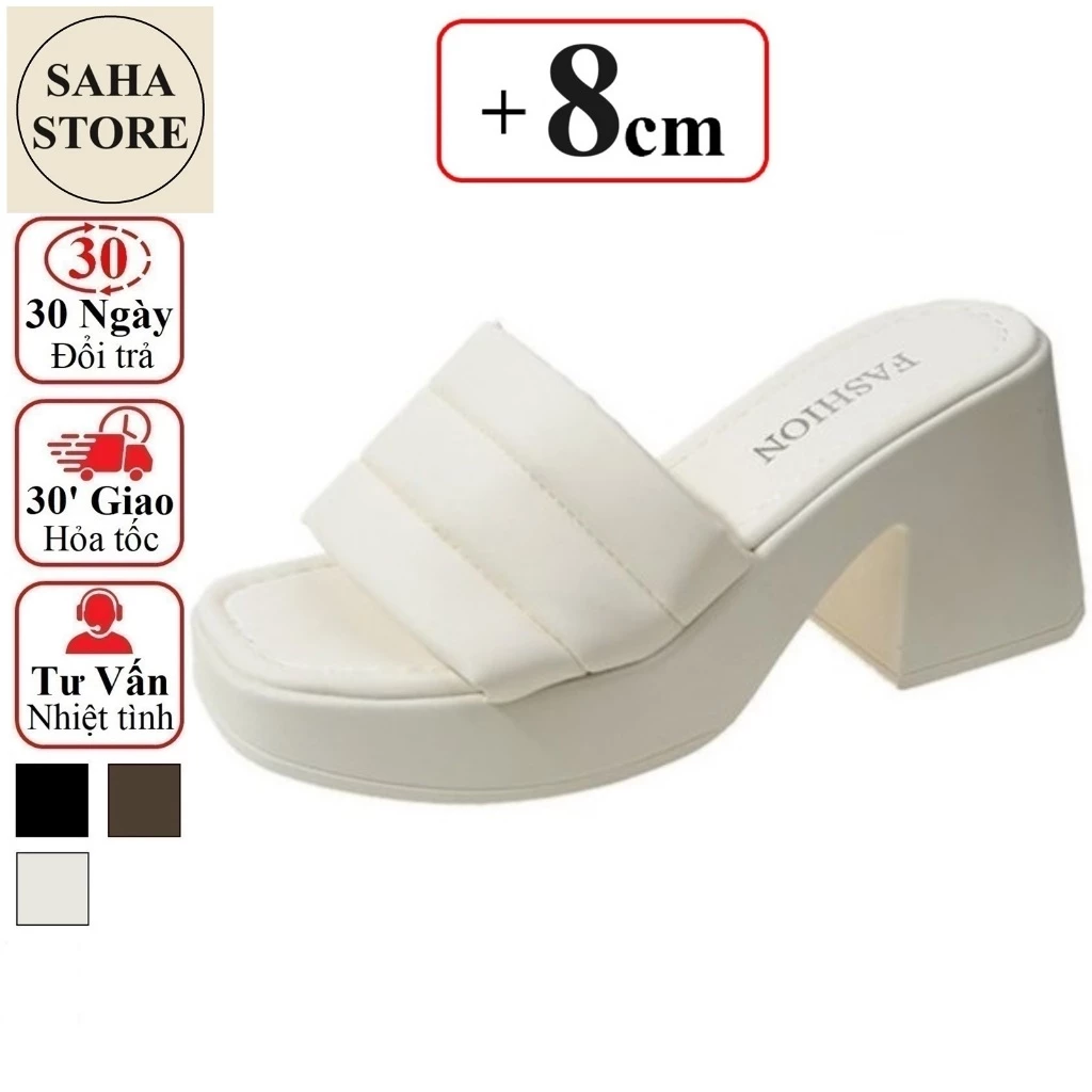 Mặc dép gót cao 8 phân có đau chân không – Tôi đã học được bí quyết gì sau 10 ngày sử dụng dép nữ đế cao SAHA281?