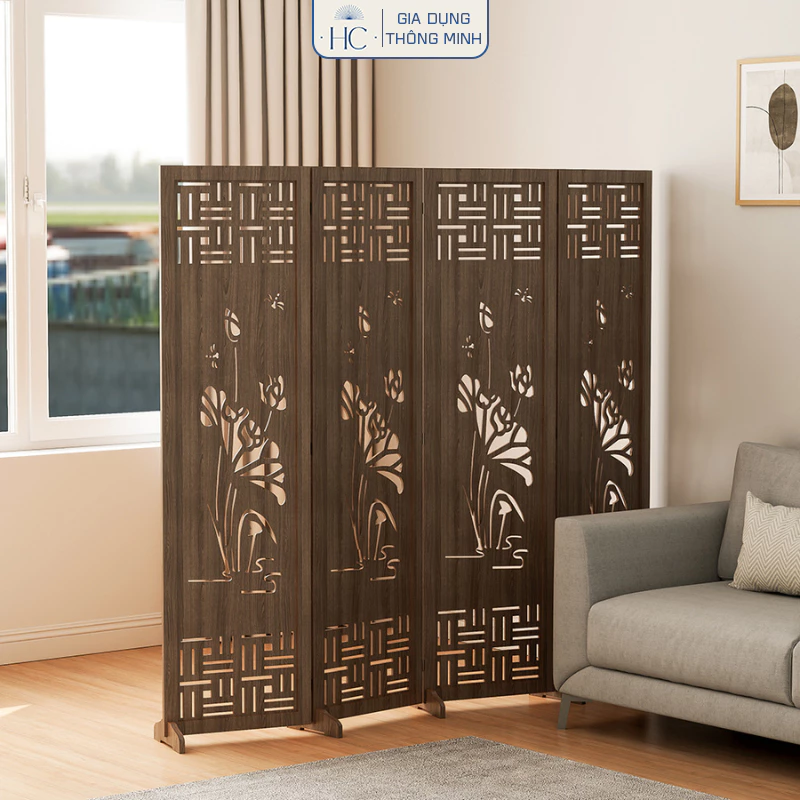 Làm thế nào để bình phong vách ngăn hoa sen vàng mang lại may mắn cho ngôi nhà của bạn