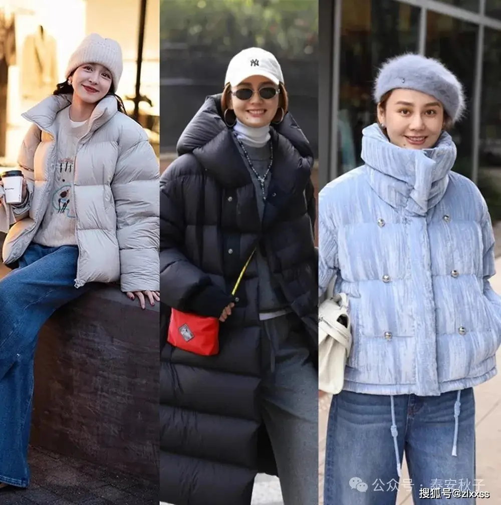 Mũ len m&agrave;u be phối c&ugrave;ng &aacute;o phao v&agrave; quần jeans tạo vẻ ấm &aacute;p, dễ thương