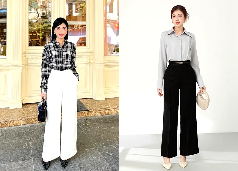 Sơ mi + quần ống rộng: Bí quyết mix & match phong cách thoải mái và lịch lãm